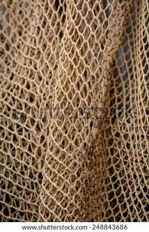 Closeup of abstract fishnet