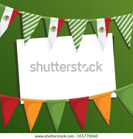 mexican party card with bunting and space for text mexican party card with bunting and space for text