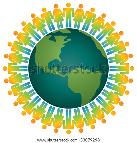 pictures of people holding hands around. stock vector : people holding