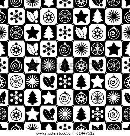 black and white stars background. stock vector : seamless lack