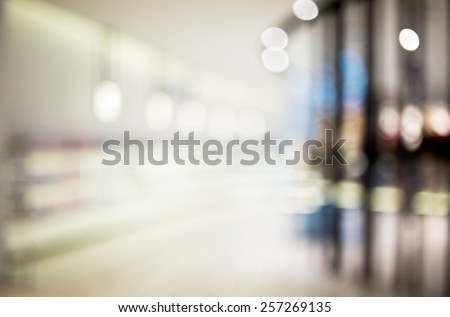 Blur shopping store with bokeh abstract background -  cosmetic