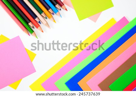 Color pens in various colors
