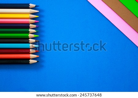 Color pens in various colors