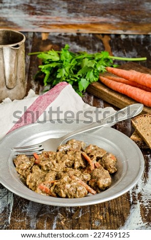 Stew beef with carrot