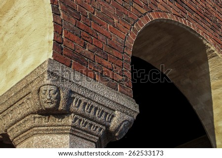 Red Brick Arch With Ornaments