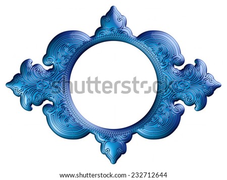 The picture and mirror frame isolated on white