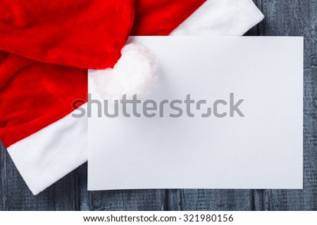 letter to Santa Claus or Christmas wishes.New year present.selective focus