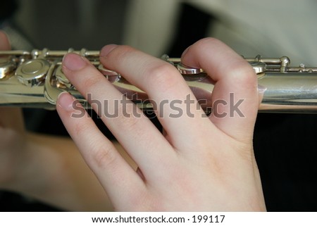Playing a flute
