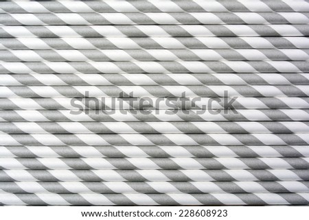 Black and White Strips Party Paper Straws Background Pattern