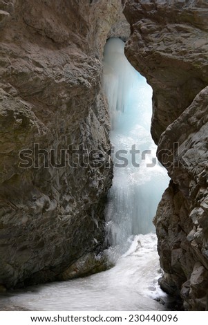 Frozen Zapata Waterfalls, Colorado, USA