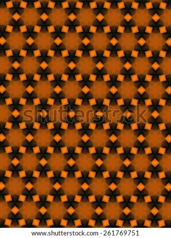 Bright Orange Diamond Shape Pentagon with Dark Shade Patterns Background