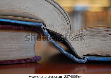 two books in a library