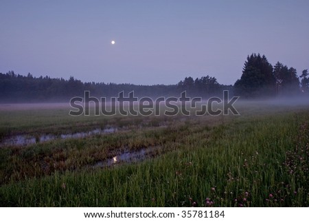 full moon early morning