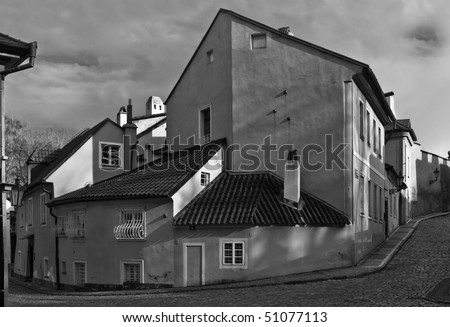 Old Town of Prague in Black and White