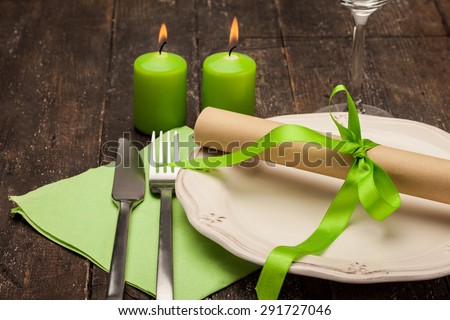 Photo of dinner invitation with menu