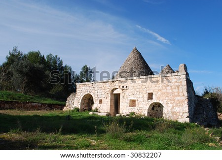 Traditional Pugliese Stone Trullo Country House in the Characteristic Architecture of the Valle dÃ¢Â?Â?Itria, Which is Unique in the World, Near Martina Franca, Valle dÃ¢Â?Â?Itria, Italy