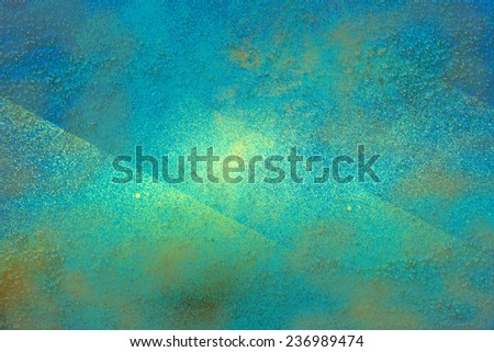 Blue and yellow abstract  background , with   painted  grunge background texture for  design