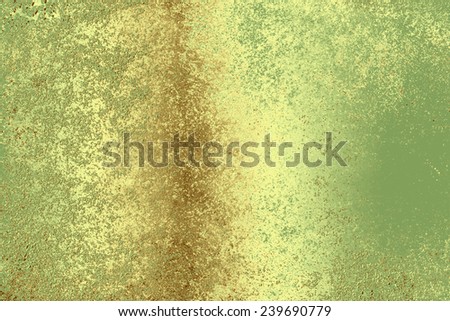Green golden , abstract  background , with   painted  grunge background texture for  design