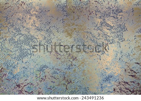 Blue  golden abstract  background , with   painted  grunge background texture for  design .