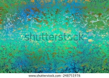 Blue and green abstract   background , with   painted  grunge background texture for  design .