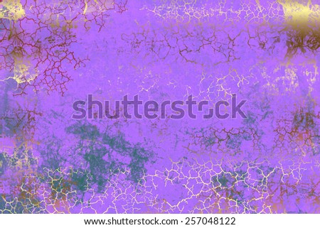 violet golden abstract   background , with   painted  grunge background texture for  design