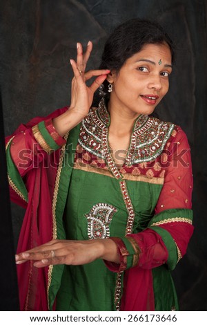 Indian woman dancing traditional dance