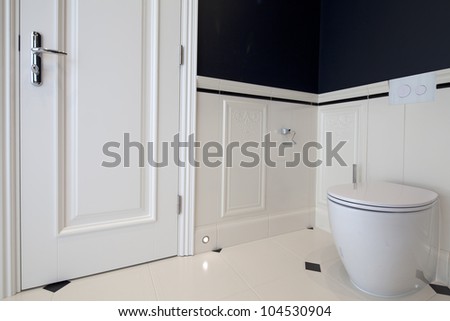 Interior of designer bathroom
