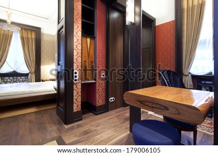 Interior of designer bedroom - boudoir