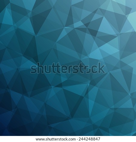 Abstract deep blue ocean crystal background