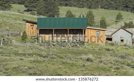 Rustic Log Cabin in the New Mexico mountains.