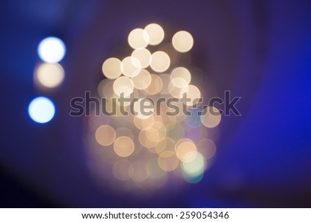 blur light from Chandeliers in low light place colorful