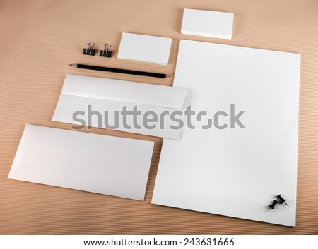 Template for branding identity on color background.