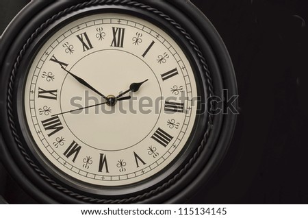 Isolated Vintage Clock/Vintage Clock/Antique clock with roman numerials