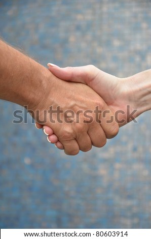 two people Handshake/Handshake Agreement/Man and Woman handshake