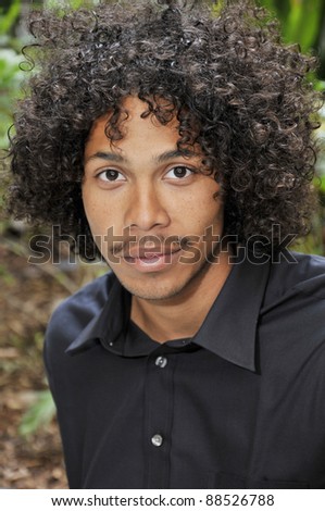 Portrait of Afro American Male/Afro American Man/Expressive portrait of Afro American Male