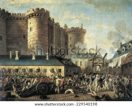 French Revolution (1789), The Storming of the Bastille (July 14), Oil on canvas,