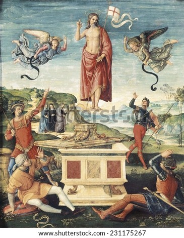 Raphael (1483-1520), Resurrection of Christ, 1499 - 1502, Renaissance art, Cinquecento, Oil on wood,