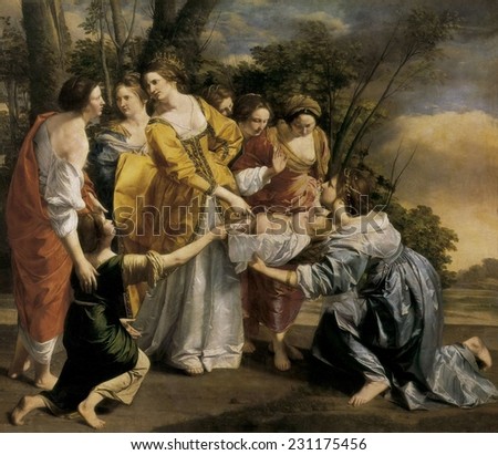 GENTILESCHI, Orazio Lomi (1565-1638), Moses Rescued from the Nile, 1636, Baroque art, Oil on canvas,