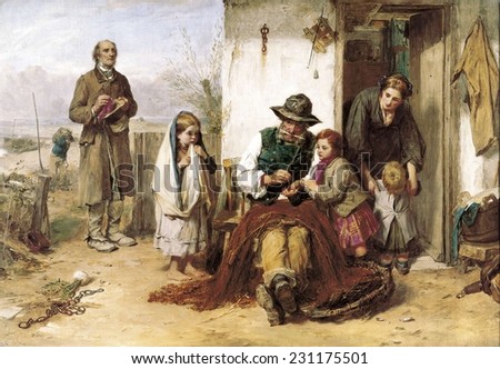 FAED, Thomas (1826-1900), The poor, the poor man\'s friend, 1867, Oil on canvas