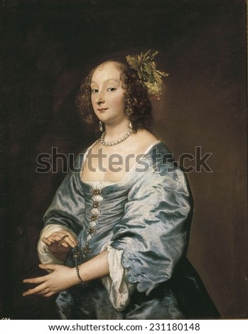 VAN DYCK, Sir Anthony (1599-1641), Portrait of Mary Ruthven, Lady Van Dyck, 1639, Baroque art, ; Flemish art, Oil on canvas,