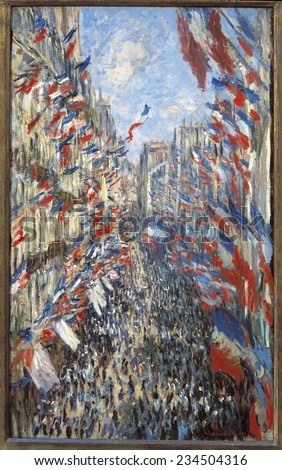 MONET, Claude (1840-1926), The Rue Montorgueil, Paris, Celebration of June 30, 1878, Impressionism, Oil on canvas,
