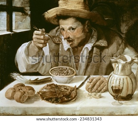 CARRACHE, Annibale, The Beaneater, ca. 1583 - 1585, Baroque art, Oil on canvas,