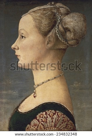 POLLAIOLO Antonio Bencicalled Antonio del (1431-1498), Portrait of a Lady, end 15th c. Renaissance art, Oil on wood,