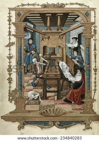 Chants Royaux sur la conception (15th c.) Miniature Painting
