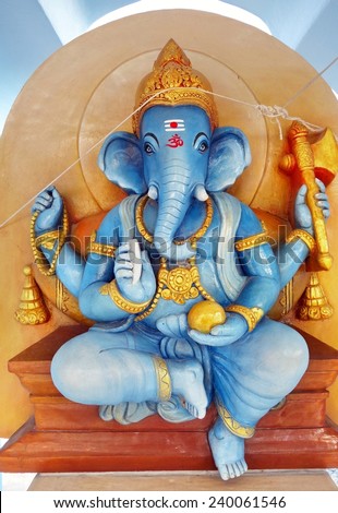 Ganesha Sculpture, elephant-headed Hindu god.