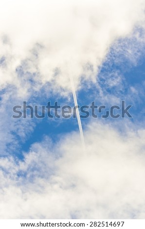 Blue sky and clouds, used as background /Blue sky with clouds/ Blue sky with lots clouds (blue, sky, clouds)