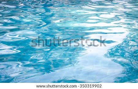 Background of rippled water in swimming pool / Background of rippled water in swimming pool / Blue ripped water in swimming pool (swimming, pool, wave)