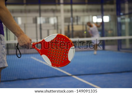 Playing Padel Tennis in anÃ?ÃÂ Indoor Court