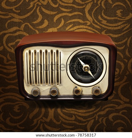 Vintage Radio on a dark background