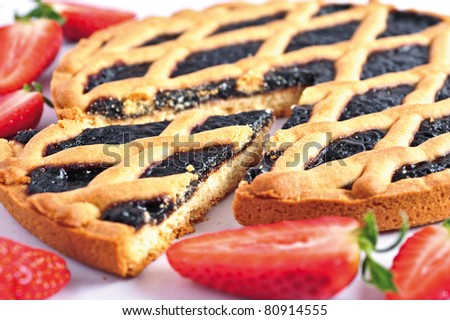 tart jam with whole strawberries